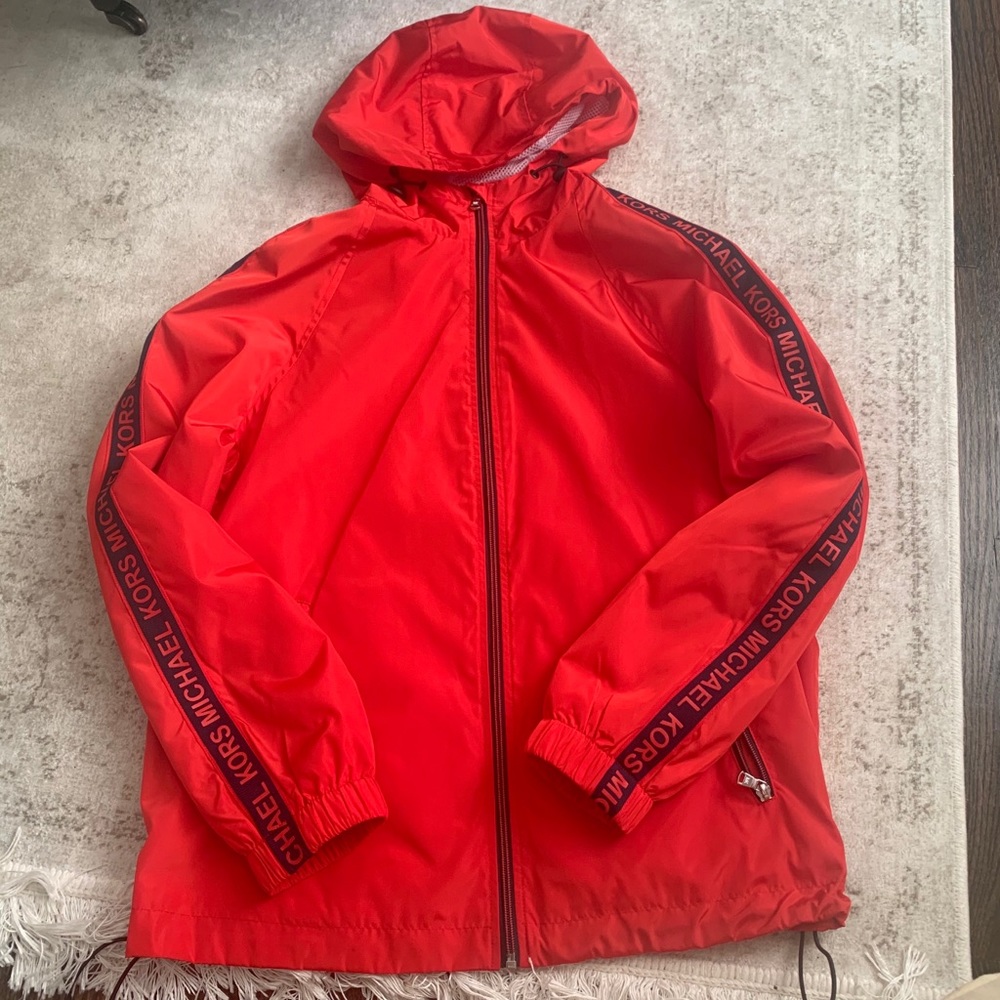Michael Kors Full Zip Rain Jacket, Medium